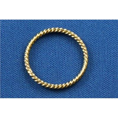 Round Twisted Ring Link Gold 20mm ea