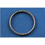 Round Twisted Ring Link Black Nickel 20mm ea