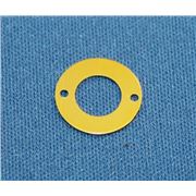 Flat Disc-2 Hole Gold 12mm ea