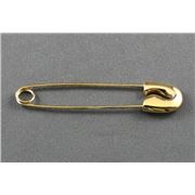Safety Pin  Ornamental Gold 60mm ea