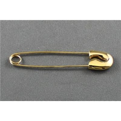 Safety Pin  Ornamental Gold 60mm ea