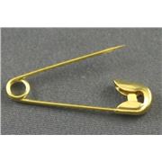Safety Pins Brass Gold 20mm ea