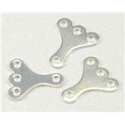 End Bar 3 Hole with Bail Silver 18x8mm  ea