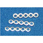 Spacer  5 Hole Round Silver  ea