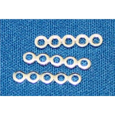 Spacer  5 Hole Round Silver  ea