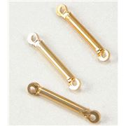 Spacer  Tube 2 hole (at Bel) Gold  ea