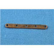 Spacer Bar 5 Row Antique Copper 34x4mm ea
