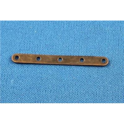 Spacer Bar 5 Row Antique Copper 34x4mm ea