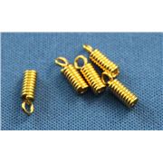 Spring End w/1.5mm Hole Gold  ea