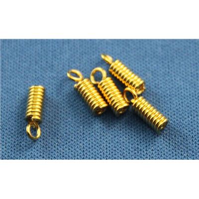 Spring End w/1.5mm Hole Gold  ea