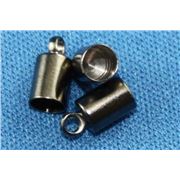 Tube End Black Nickel 3mm ea