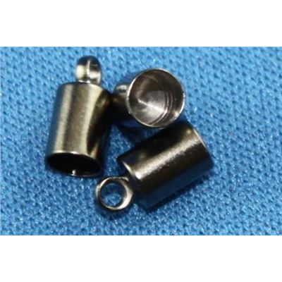 Tube End Black Nickel 3mm ea