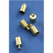 Tube End Gold 4mm ea