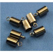 Tube End Black Nickel 4mm ea