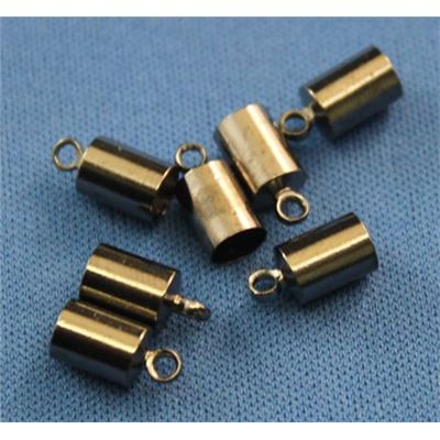 Tube End Black Nickel 4mm ea