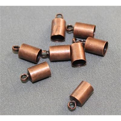 Tube End Antique Copper 4mm ea