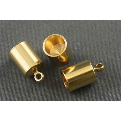 Tube End Gold 7mm ea