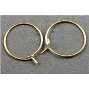 Wine Glass Ring with Hook Gold 20mm ea