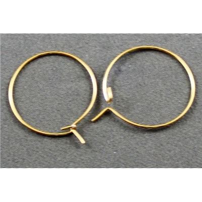 Wine Glass Ring with Hook Gold 20mm ea