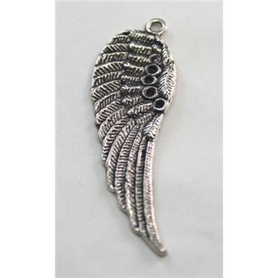 Charm Tibetan Style Wing Antique Silver 30mm ea