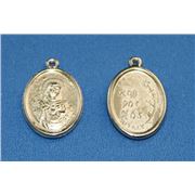 Madonna Coin Silver 22x16mm ea