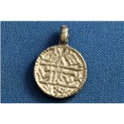 Charm Matte Antique Silver Coin with Bail 15mm each