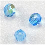 Firepolished Crystal Aqua AB 4mm ea