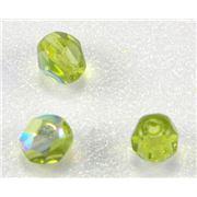 Firepolished Crystal Olive AB 4mm ea