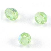 Firepolished Crystal Peridot AB 4mm ea