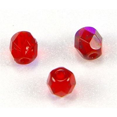 Firepolished Crystal Siam AB 4mm ea