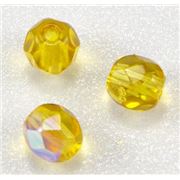 Firepolished Crystal Topaz AB 4mm ea