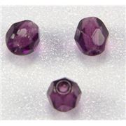 Firepolished Crystal Dark Amethyst 4mm ea