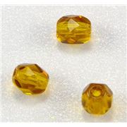 Firepolished Crystal Dark Topaz 4mm ea