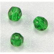 Firepolished Crystal Emerald 4mm ea