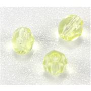 Firepolished Crystal Jonquil 4mm ea