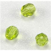 Firepolished Crystal Olive 4mm ea