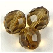 Firepolished Crystal Smokey Topaz 4mm ea