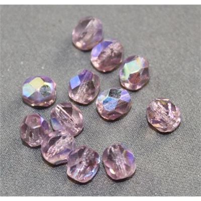 Firepolished Crystal Amethyst AB 6mm ea