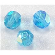 Firepolished Crystal Aqua AB 6mm ea