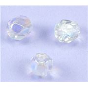 Firepolished Crystal Clear AB 6mm ea