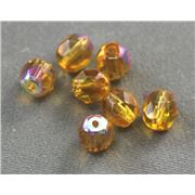 Firepolished Crystal Medium Topaz AB 6mm ea