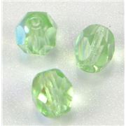 Firepolished Crystal Peridot AB 6mm ea