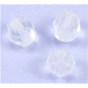 Firepolished Crystal Clear Frost 6mm ea