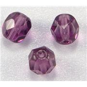 Firepolished Crystal Amethyst 6mm ea