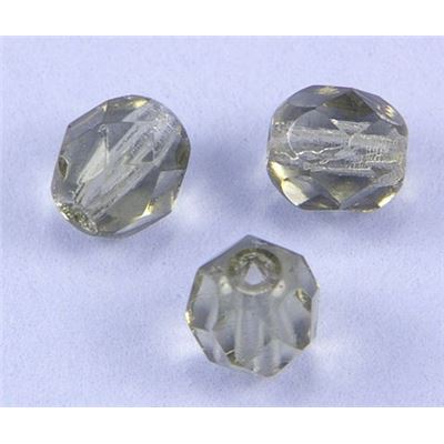 Firepolished Crystal Black Diamond 6mm ea