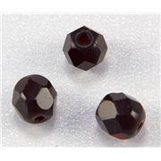 Firepolished Crystal Garnet 6mm ea