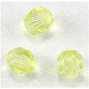 Firepolished Crystal Jonquil 6mm ea