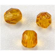 Firepolished Crystal  Light Topaz 6mm ea