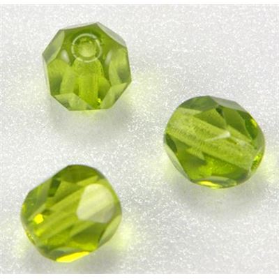 Firepolished Crystal Olive 6mm ea