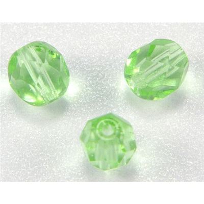 Firepolished Crystal Peridot 6mm ea